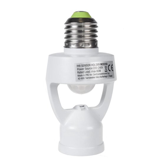 Lamphouder - E27 - Met Bewegingssensor en Schemeringssensor - 360° Detectiebereik
