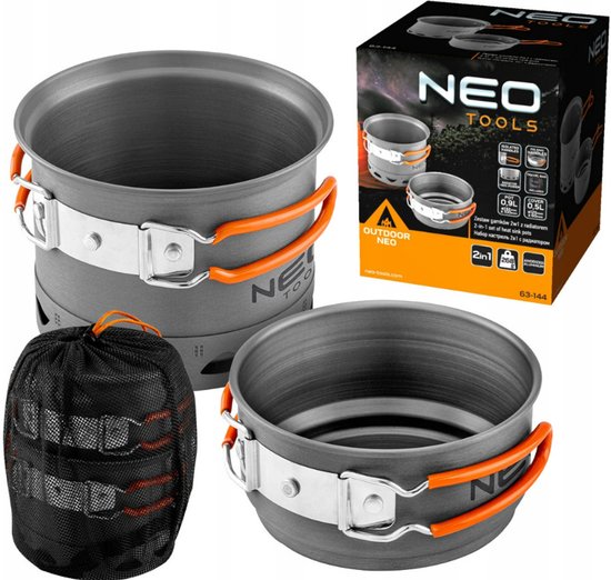 NEO Kampeerpan 2-in-1 met Radiator - Lichtgewicht Aluminium