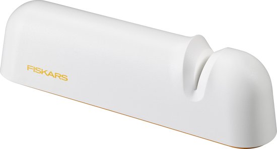 Fiskars Messenslijper - Roll-Sharp - Slijper met Anti-slip pads - Vaatwasserbestendig - Wit - Compact