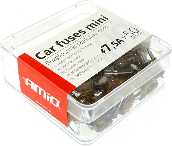 Auto zekeringen minidoos 50 stuks 7,5A
