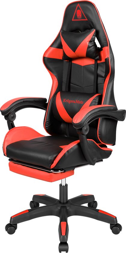 Krüger&Matz GX-150 game stoel - gaming chair - gamingstoel - zwart / rood
