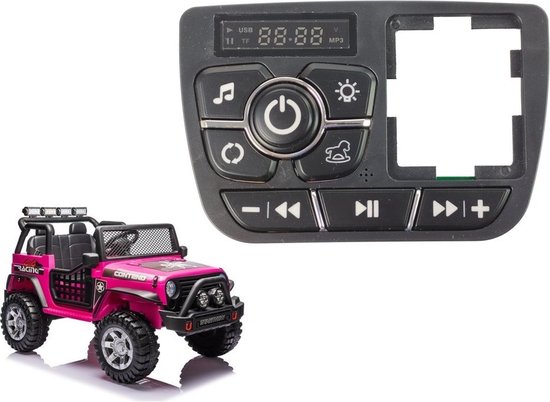 Muziekpaneel voor kinderauto - XMX618 - met microfoon - zwart