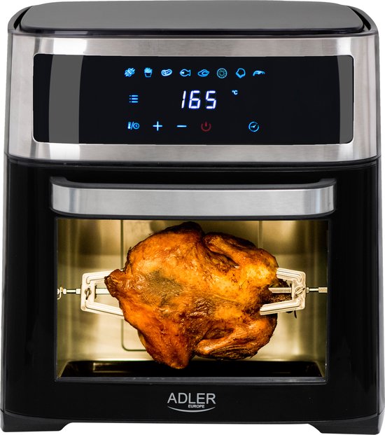 Adler AD 6309 Airfryer Oven - 13L XXL - 2500W - 8-in-1 Functies - Digitaal Touch Display - Inclusief Rotisserie en Accessoires - Zwart