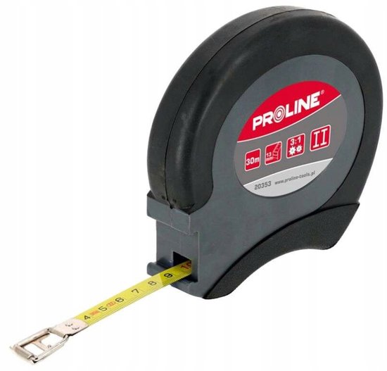Proline Rolbandmaat 30m x 13mm Staal, Nylon Coating, II Klasse
