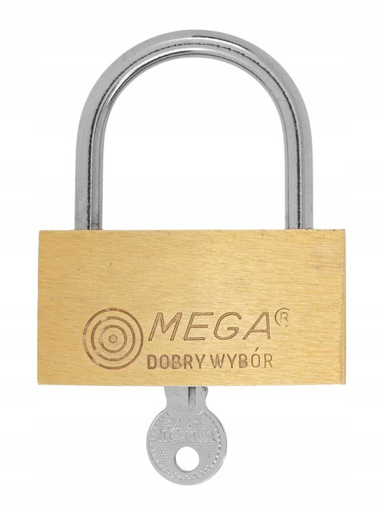 MEGA Messing Hangslot 63mm - Skin Pack - 3 Sleutels