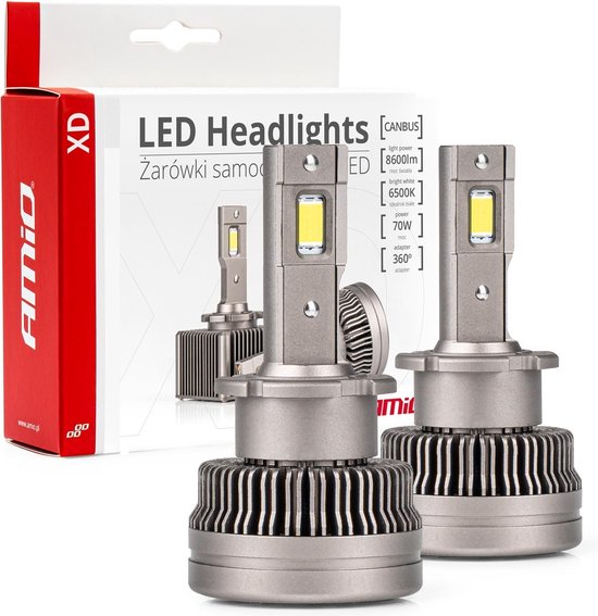 AMiO LED Koplampen XD-serie D4S/D4R – Krachtige LED Dimlichten voor Helder Wit Licht