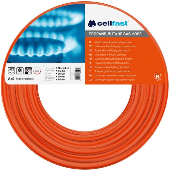 Cellfast - LPG-gasslang / 10x3 mm - lengte 50 m