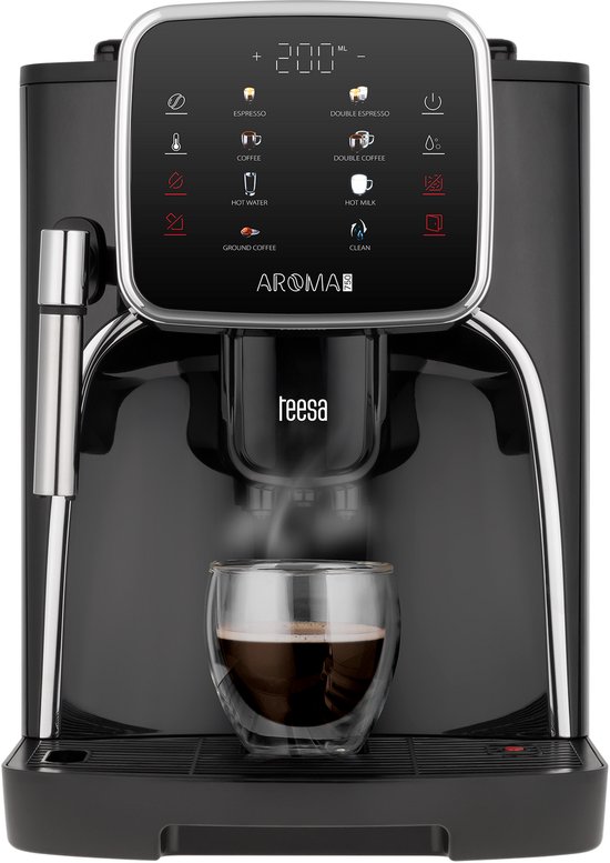 Teesa Aroma 750 - Volautomatische espressomachine - 19 bar - LCD-scherm - Melkopschuimer