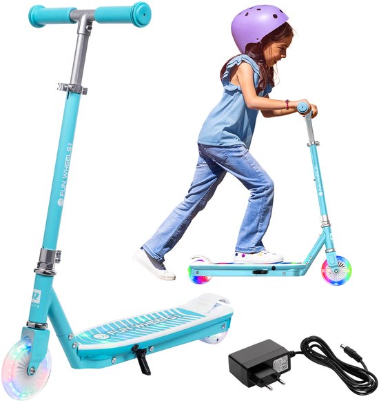 Rebel Fun Wheels Light - Elektrische Step - Veiligheid - Lichtblauw - Kinderen