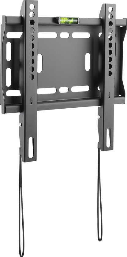 Cabletech Universele Televisie Muurbeugel voor LED LCD TV van 23 tot 42 Inch - Afstand tot de muur 25mm - Max Belastbaar Gewicht 50 kg - Platte Montage - Inclusief Waterpas