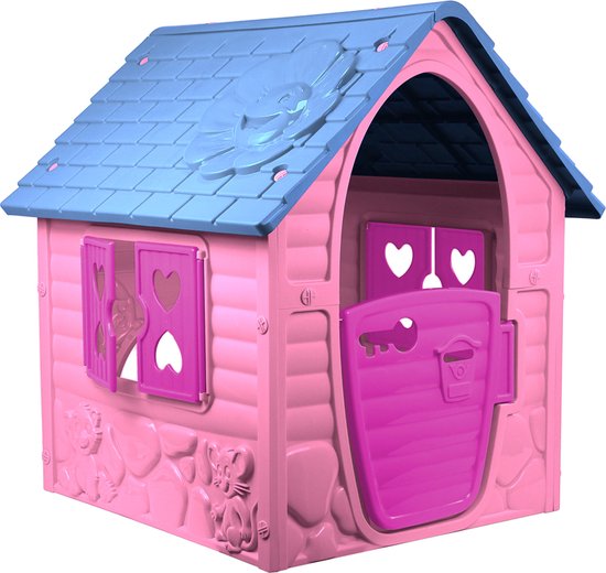 My First Playhouse Speelhuisje voor Buiten - Roze - 90 x 98 x 106 cm - Maximale belasting: 25 kg