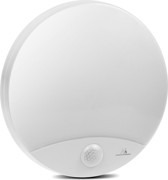 Maclean - LED-lamp met bewegingsmelder | 10W - IP44 - natuurlijk wit (4000K) 900lm - Wit