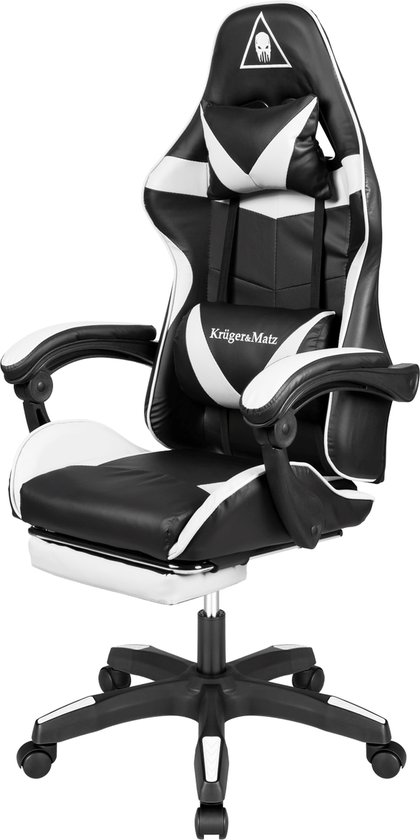 Krüger&Matz GX-150 game stoel - gaming chair - gamingstoel - zwart / wit