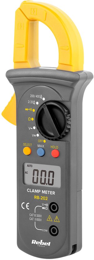 Rebel - stroomtang - stroomtangmeter - DC AC spanning, AC stroom, weerstand, RB-202