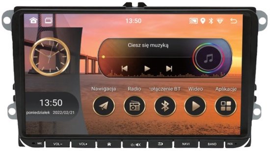 BLOW CP02 2DIN 9” CarPlay Scherm - Android Autoradio – WiFi – GPS – Bluetooth – Touchscreen – Volkswagen - Skoda - Seat - Incl. Installatiekit