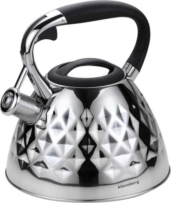 Klausberg 7413 - Fluitketel - Diamond zilver - 3 liter