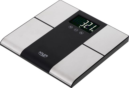 Adler AD 8165 - Elektronische weegschaal - Rechthoek - Zwart/Grijs