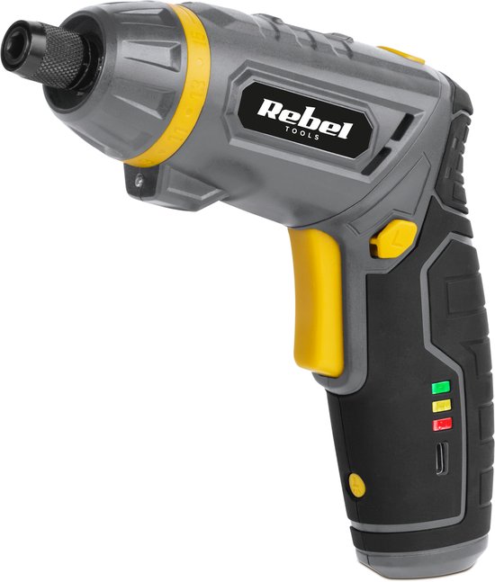 Rebel Tools RB-1003 - Accu Schroevendraaier - 4V - Magnetische Houder - 54 Bits