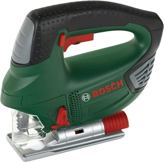 Klein Toys Bosch mini II speelgoed decoupeerzaag - 17,9x5x16 cm - incl. realistische geluids- en lichteffecten - groen rood zwart - zaag