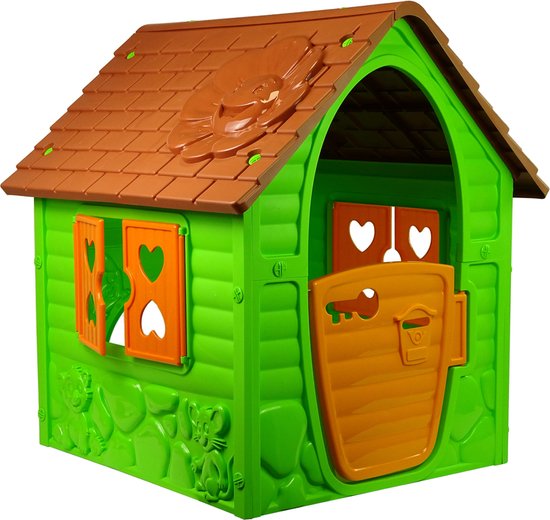 My First Playhouse Speelhuisje voor Buiten en Binnen - Groen - 90 x 98 x 106 cm - Maximale belasting: 25 kg