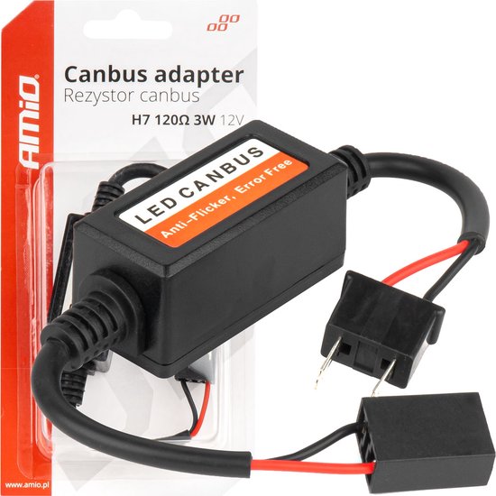 AMiO H7 Canbus Relaisweerstand Auto Dimlicht / Grootlicht Weerstand Canbus Decoder 12v-24v (1 stuk)