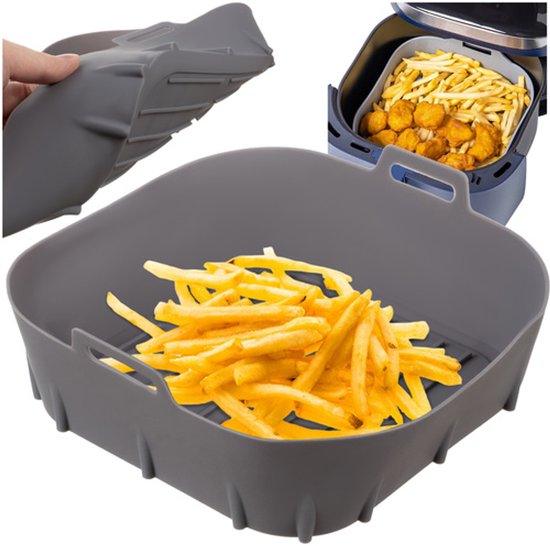 Siliconen inzet voor Airfryer - Rond - Herbruikbaar - Hittebestendig tot 230 graden