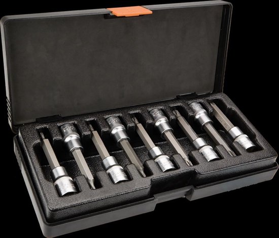 Neo Tools Torxdopset 9dlg 100mm 1/2 Aansluiting S2 Staal