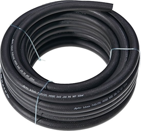 Rubber brandstofslang versterkt 3-laags fi 9,5 mm/1 mb (10m w rol/ op rol)