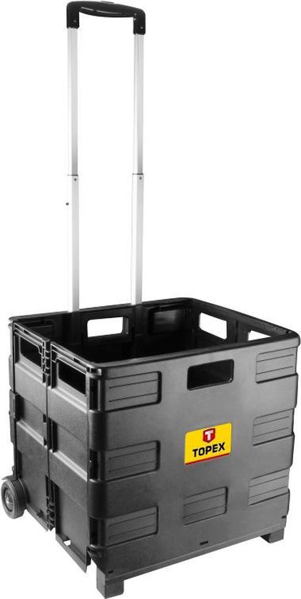 Topex Transport Wagen Met Bak Licht Gewicht Telescopisch Inklapbaar Max 35KG
