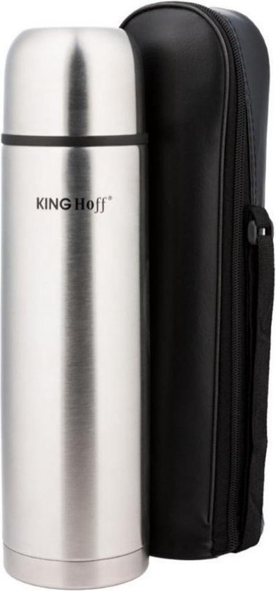 Kinghoff 4052 Roestvrijstalen Thermosfles - 500ml - Dubbelwandige Isolatie - Warm & Koud - Thermoskan - Isoleerkan