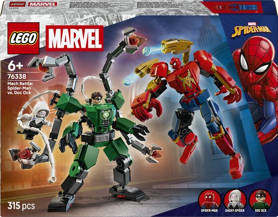 LEGO Marvel Mechaduel: Spider-Man vs. Doc Ock Superhelden - Bouwpakket voor Kinderen - 76338