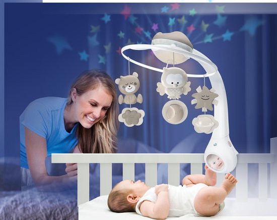 B Kids 3 in 1 projector Musical Mobile zand/taupe 3 in 1 projector Musical Mobile
