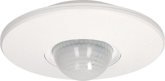 Bewegingssensor binnen voor lamp - Bewegingsmelder plafond tot 20 m - Motion sensor 360° - Doorgangsmelder 2000 Lux - Wit