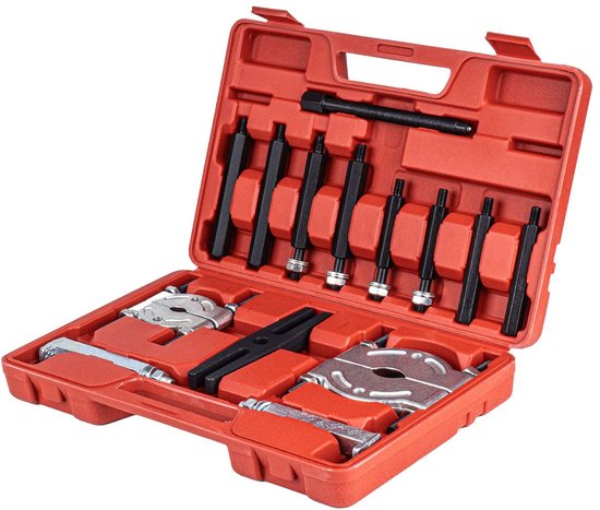 AMiO Lager Trekker Set met Separator 14 Delig - Bearing Separator en Puller Gereedschap 25-75 mm