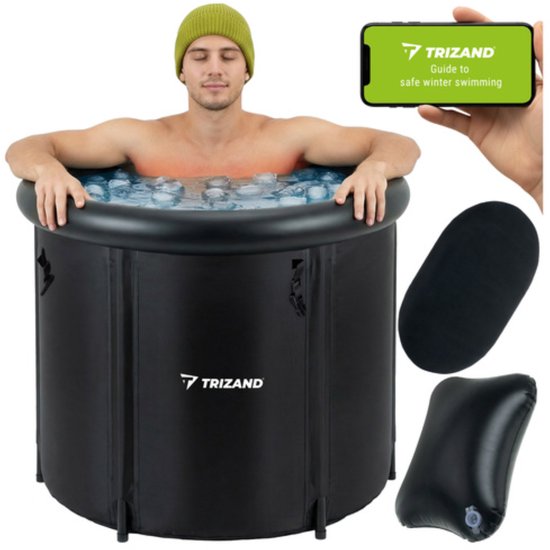Trizand Opvouwbaar ijsbad 320 liter met 5-laagse isolatie, hoes, pomp en antislip mat