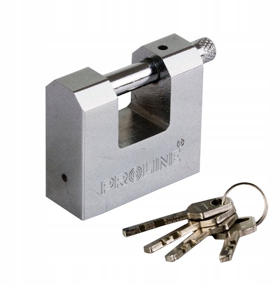 Proline Gietijzeren Hangslot 60mm Geharde Beugel 4 Sleutels