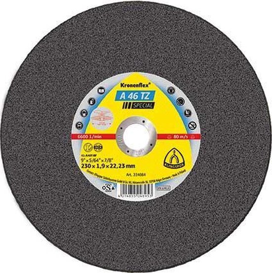 KLINGSPOR doorslijpschijf A 46 TZ Speciaal Ø 125 x 1,6 mm recht -...