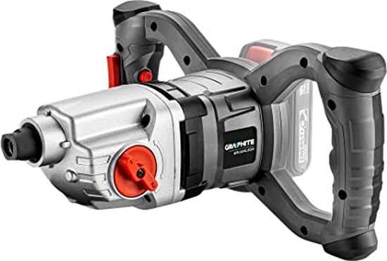 GRAPHITE Akku-Mischer Energy+ 18V, Li-lon, Geschwindigkeit I. 250-400/min, II 350-650/min, M14-Griff, Gewicht 4,7 kg, Mischer von Farbe, Trockenmauerschlamm, Zementschlamm, Beton, Mortel
