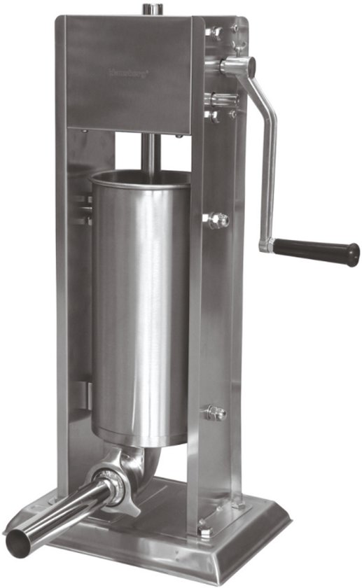 Klausberg Worstenvuller 5 kg - RVS - Verticaal Model KB-7930 - Professioneel voor Thuisgebruik - Incl. 4 Trechters - Handmatig