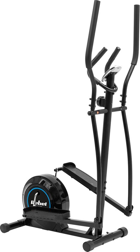 Rebel Active Magnetische Crosstrainer - Elliptische Trainer LCD-Display Hartslagsensoren 8 Weerstandsniveaus – Zwart