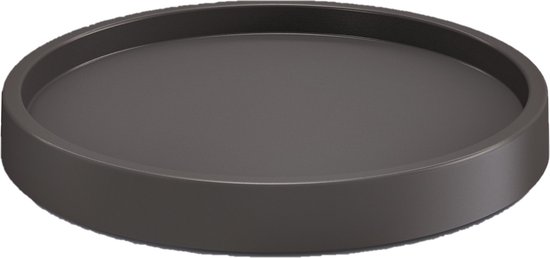 Plantenonderzetter/multiroller - rond - Antraciet - kunststof - 27 cm - Trolleys voor kamerplanten