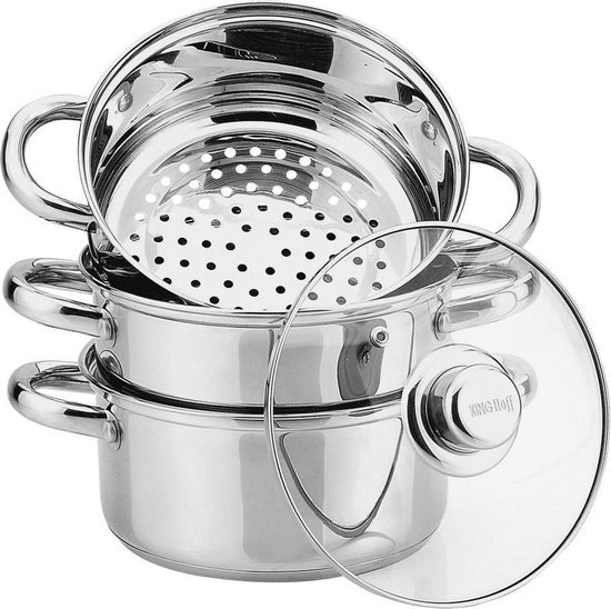 Kinghoff stoompan KH-3321 - met deksel - 20 cm
