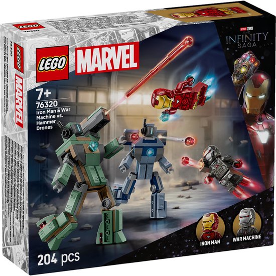 LEGO® ǀ Marvel Iron Man en War Machine vs. Hammer Drones - 76320