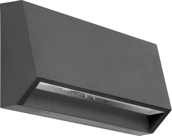 Adviti ENYE LED 1.5W - Industriële LED wandlamp - IP65 - IK08 - 4000K - 60 lm - 1.5W/230V - Antraciet