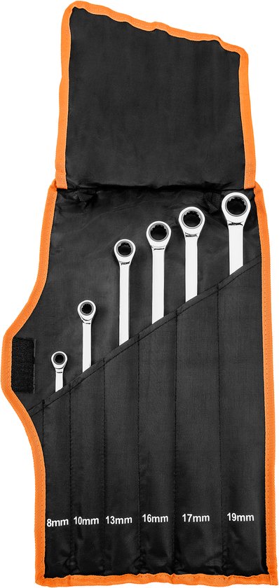Neo tools Ringsleutels met Ratel, set van 6