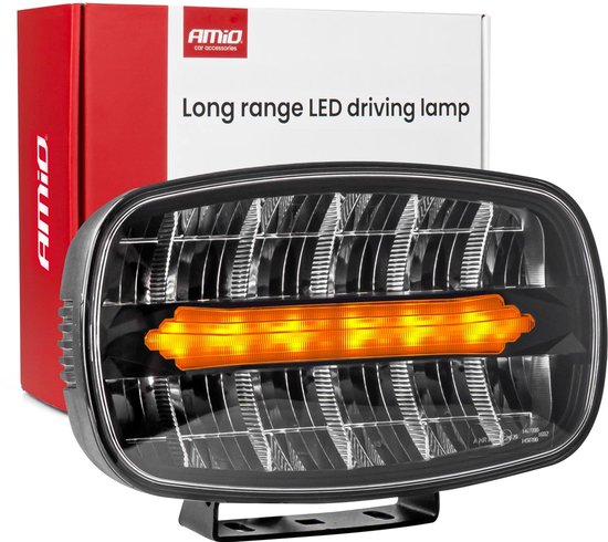 AMiO LED Werklicht Verstraler Ovaal 109W 12V-24V Lange-afstandslamp met Positielicht voor Vrachtwagen, Offroad, Bouw en Landbouw