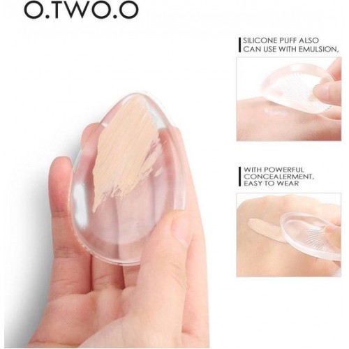 Silicone Powder Blender Make-Up Spons Transparant - 2 stuks