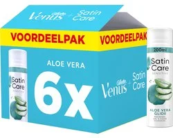Satin Care - Scheergel - Sensitive - Aloe Vera Glide - 200ml x 6