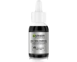 Garnier PureActive AHA + BHA Charcoal Anti-Onzuiverheden Serum - 30ml
