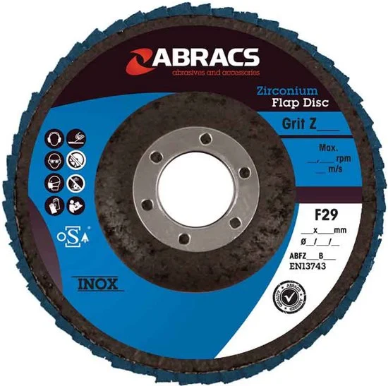 Abracs Lamellenschijf 125mm 40 Grit Zirkonium
